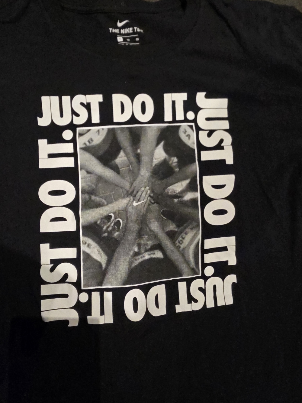Nike Black Tee with White 'Just Do It.' Graphic